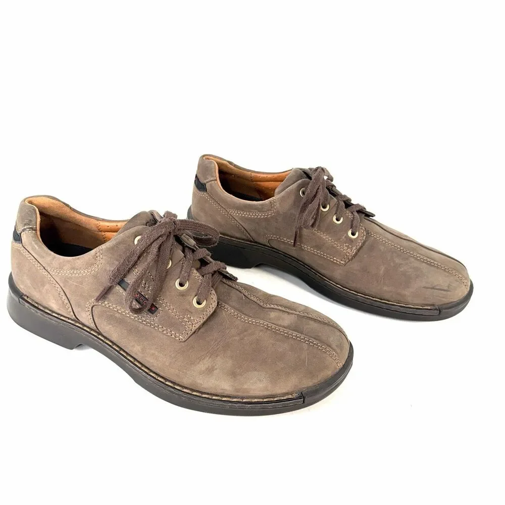 Ecco Fusion Men's 12-12.5 US / 46 EU Shoes Oxfords Bicycle Toe Brown Leather